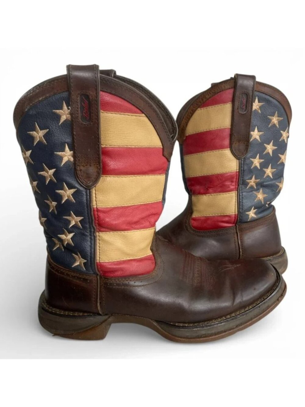 Durango Rebel Leather American USA Flag Patriotic Western Cowboy Boots Men's 8 D